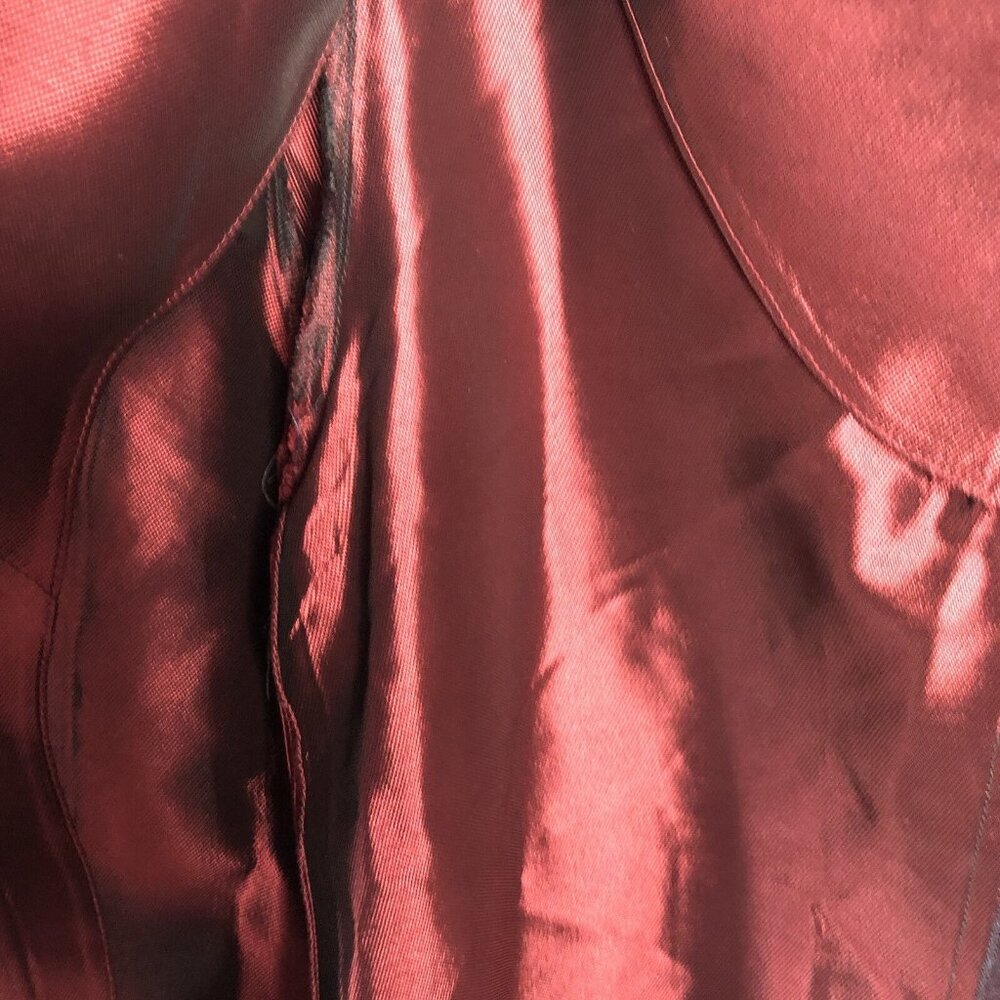 Gerogiou Studio 1 Jacket Womens Large Burgundy Irredescent Event Occasion Italy - Picture 7 of 16